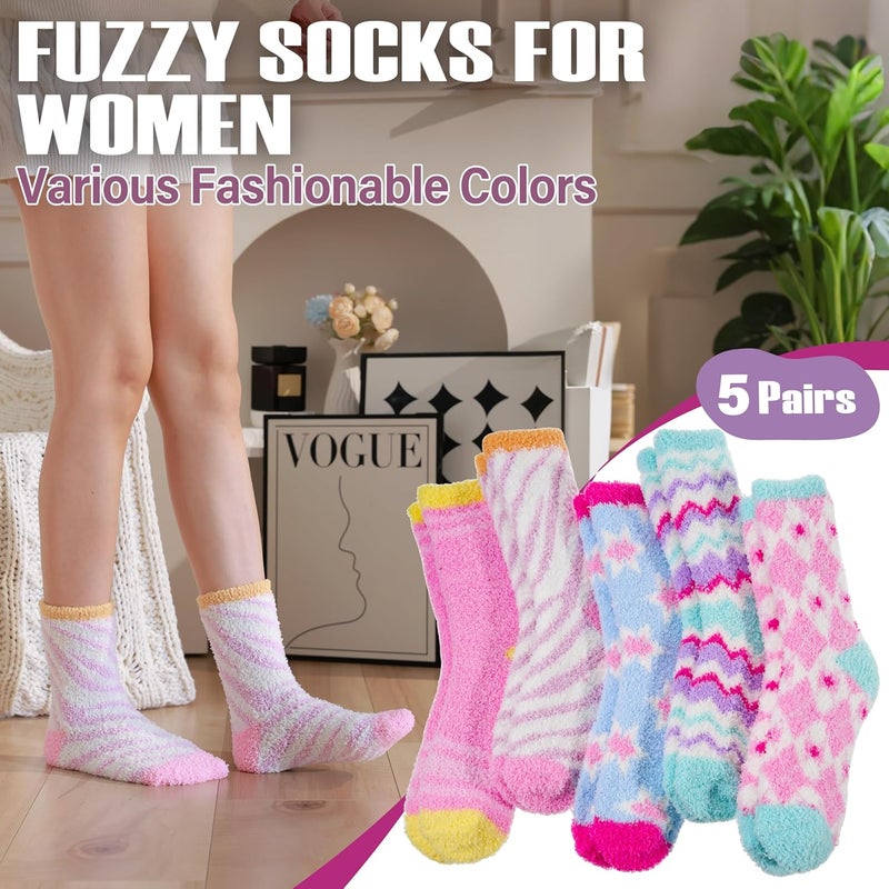 ANTSANG Womens Fuzzy Socks Fluffy Slipper Cozy Cabin Winter Soft Fleece Warm Comfy Thick Christmas Gift Socks - Image 3